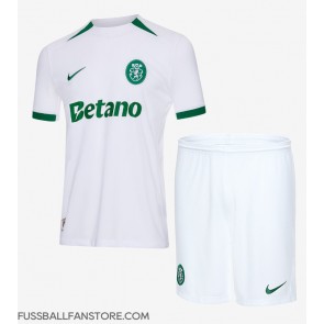 Sporting CP Replik Auswärtstrikot Kinder 2024-25 Kurzarm (+ Kurze Hosen)